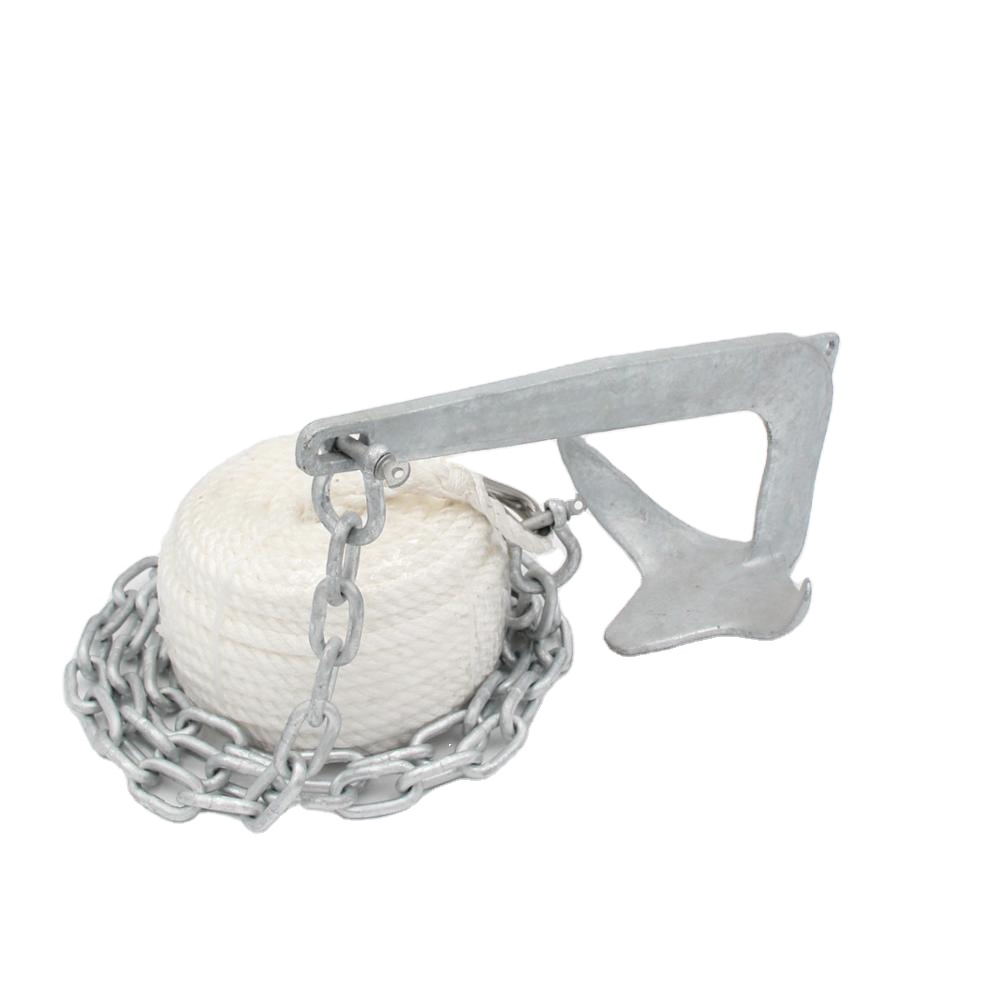 Boat Anchor Kit Galvanized - Kit d'ancrage Bruce avec corde et