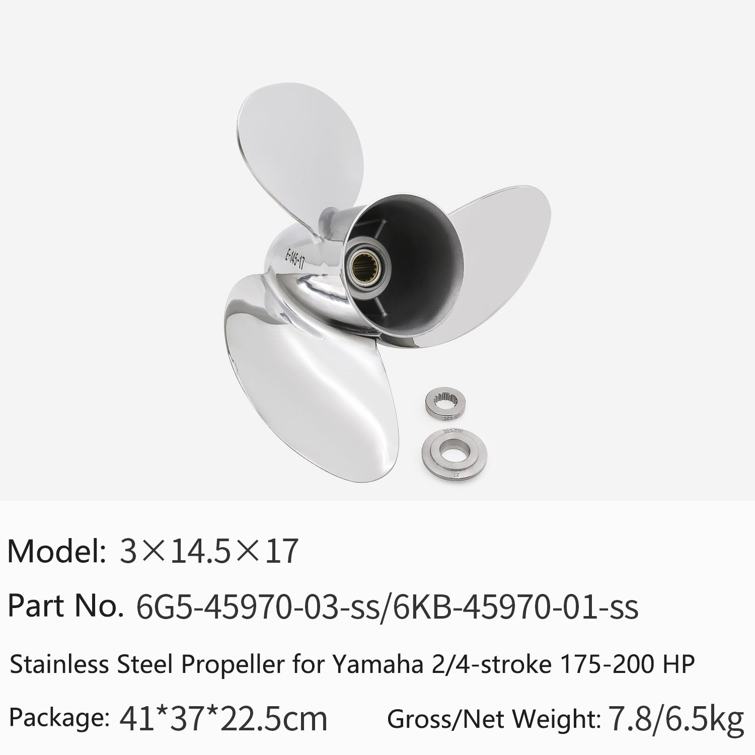 Outboard Motor Propeller Stainless - Hélice en acier inoxydable pour moteur