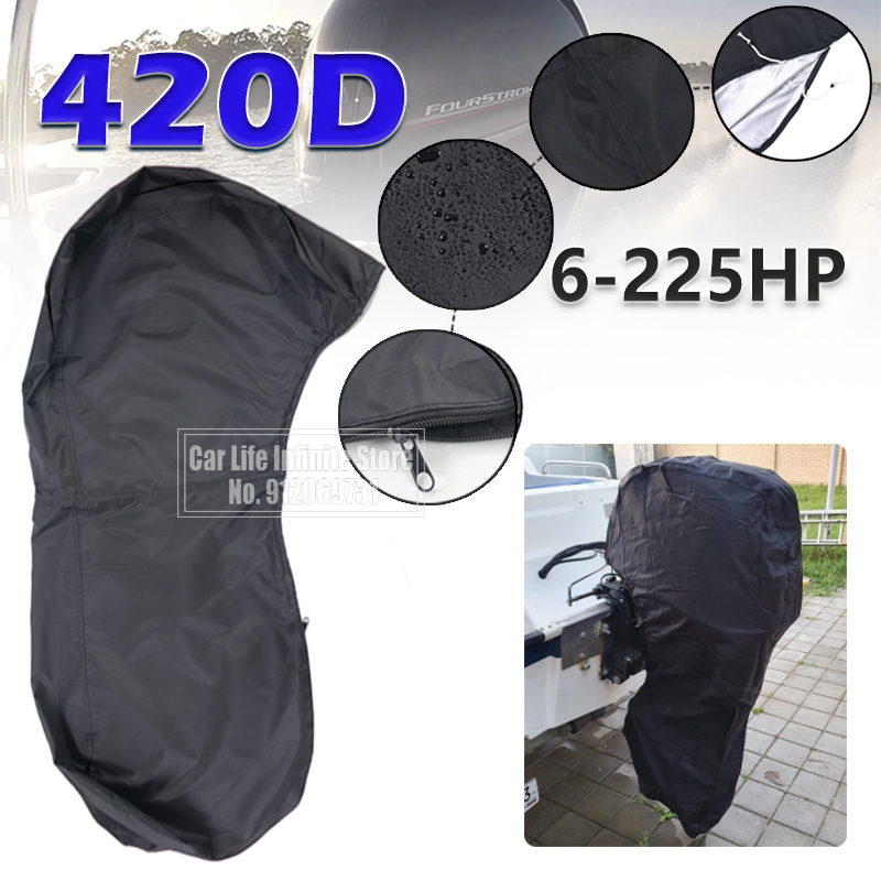 Outboard Motor Cover Waterproof - Juste de Protection Noire Anti UV