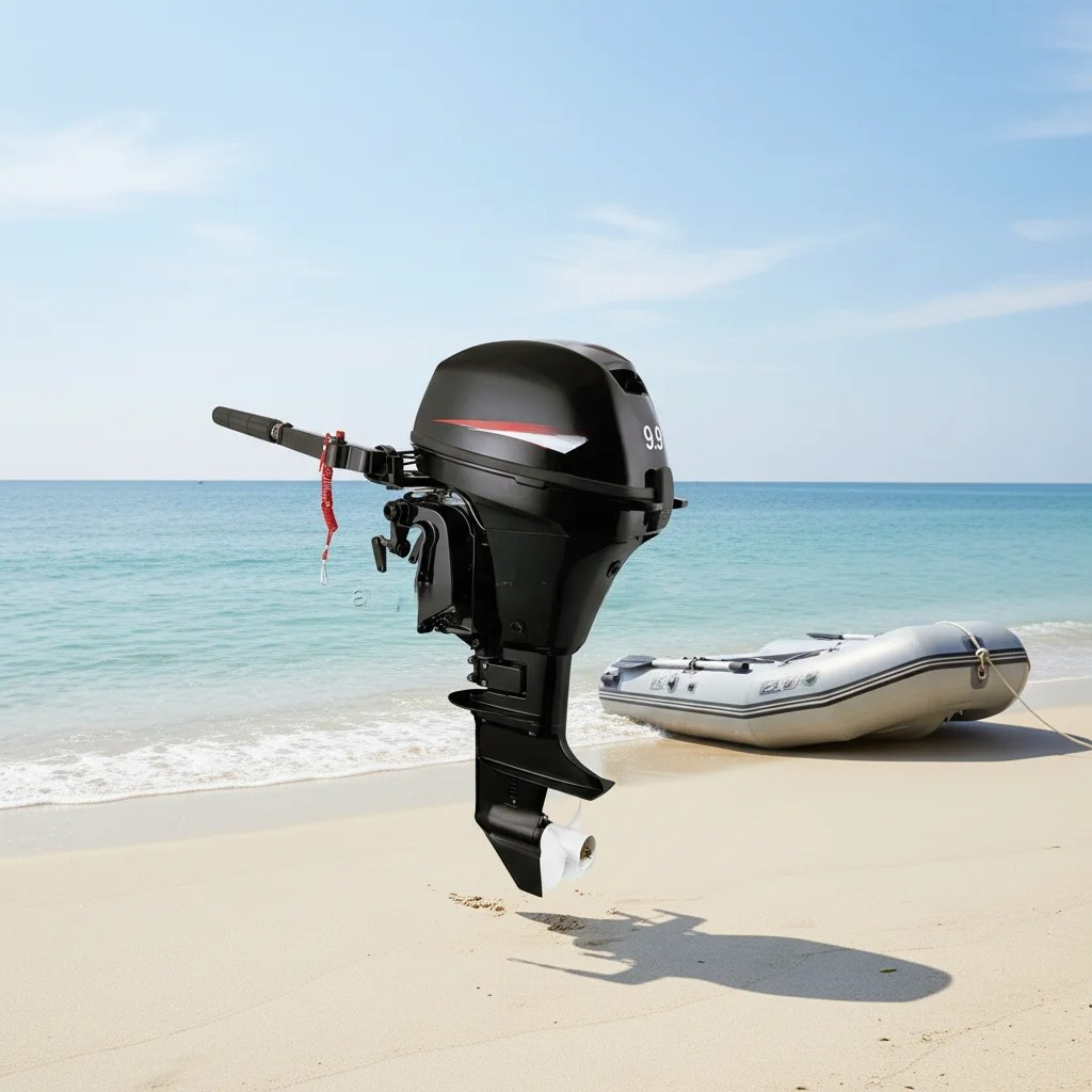 Outboard Motor 9.9Hp 4 Stroke - Moteur hors-bord 4 temps AIQIDI, très