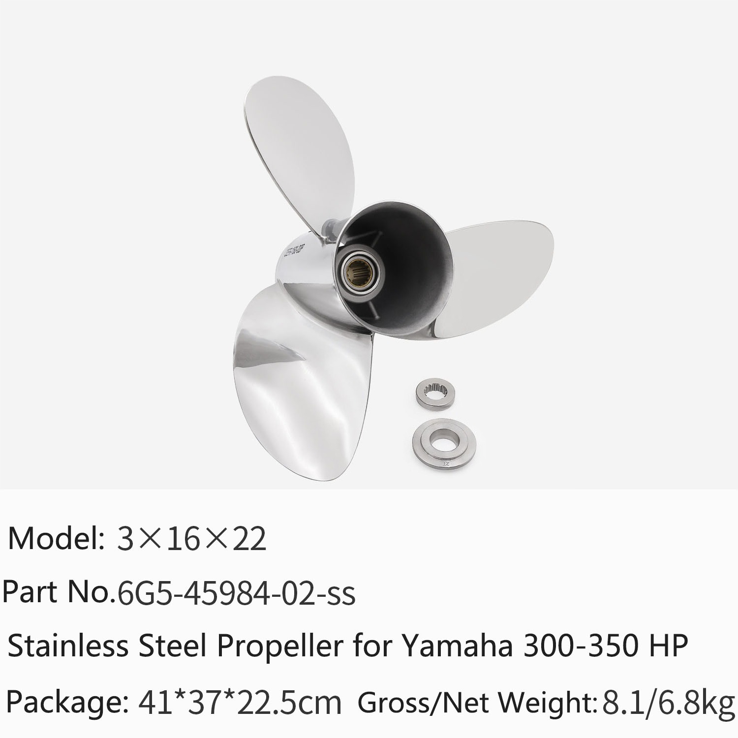 Outboard Motor Propeller Stainless - Hélice en acier inoxydable pour moteur