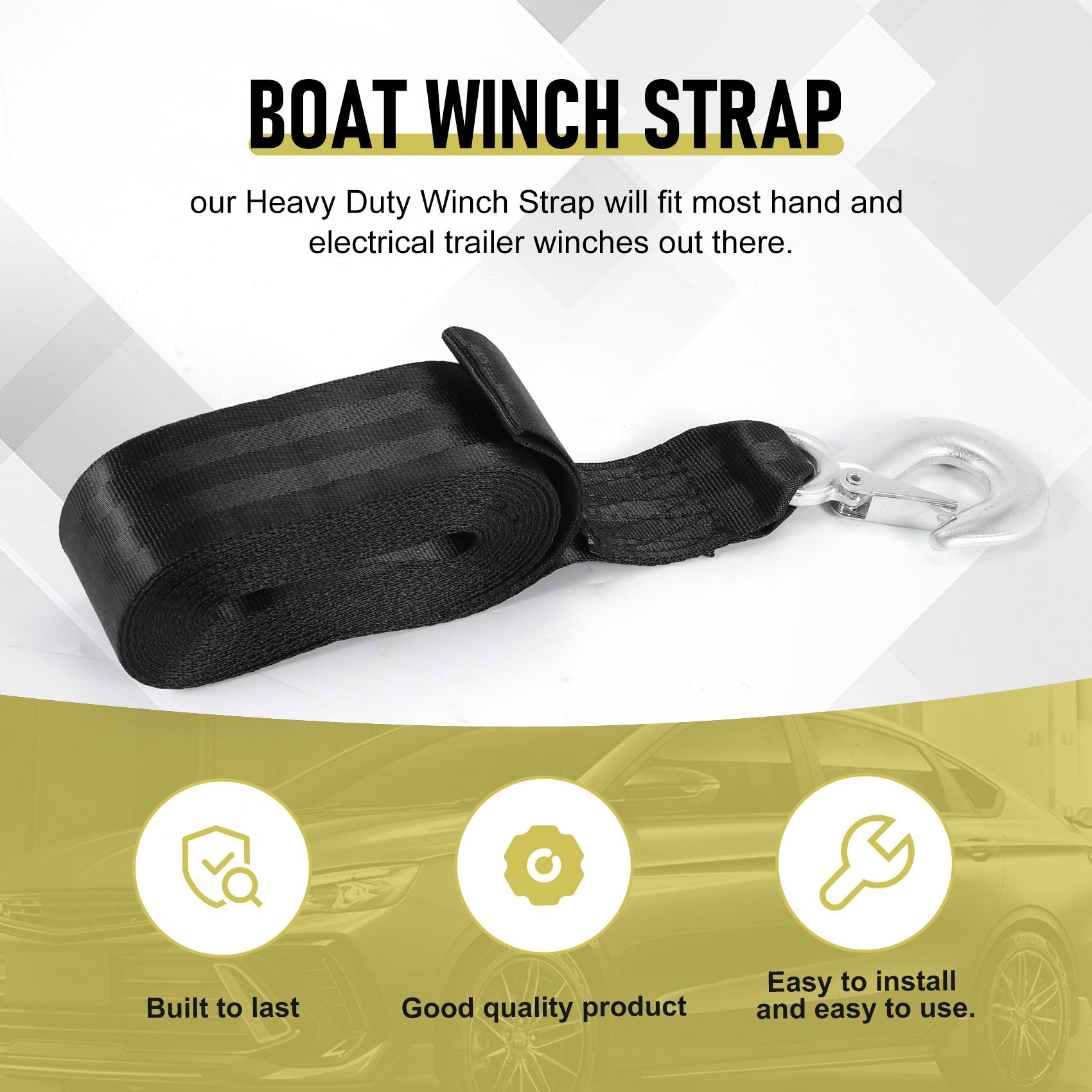 Sangle de remplacement pour tr - Boat Trailer Winch Strap avis et prix