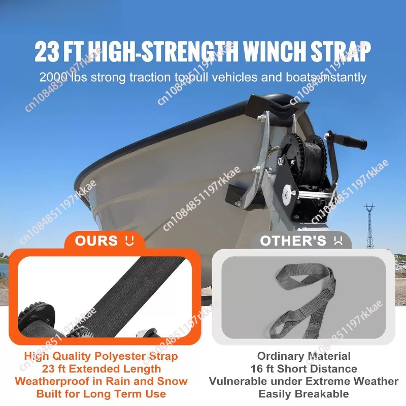 Treuil manuel 2500 lbs de capa - Boat Trailer Winch Strap avis et prix