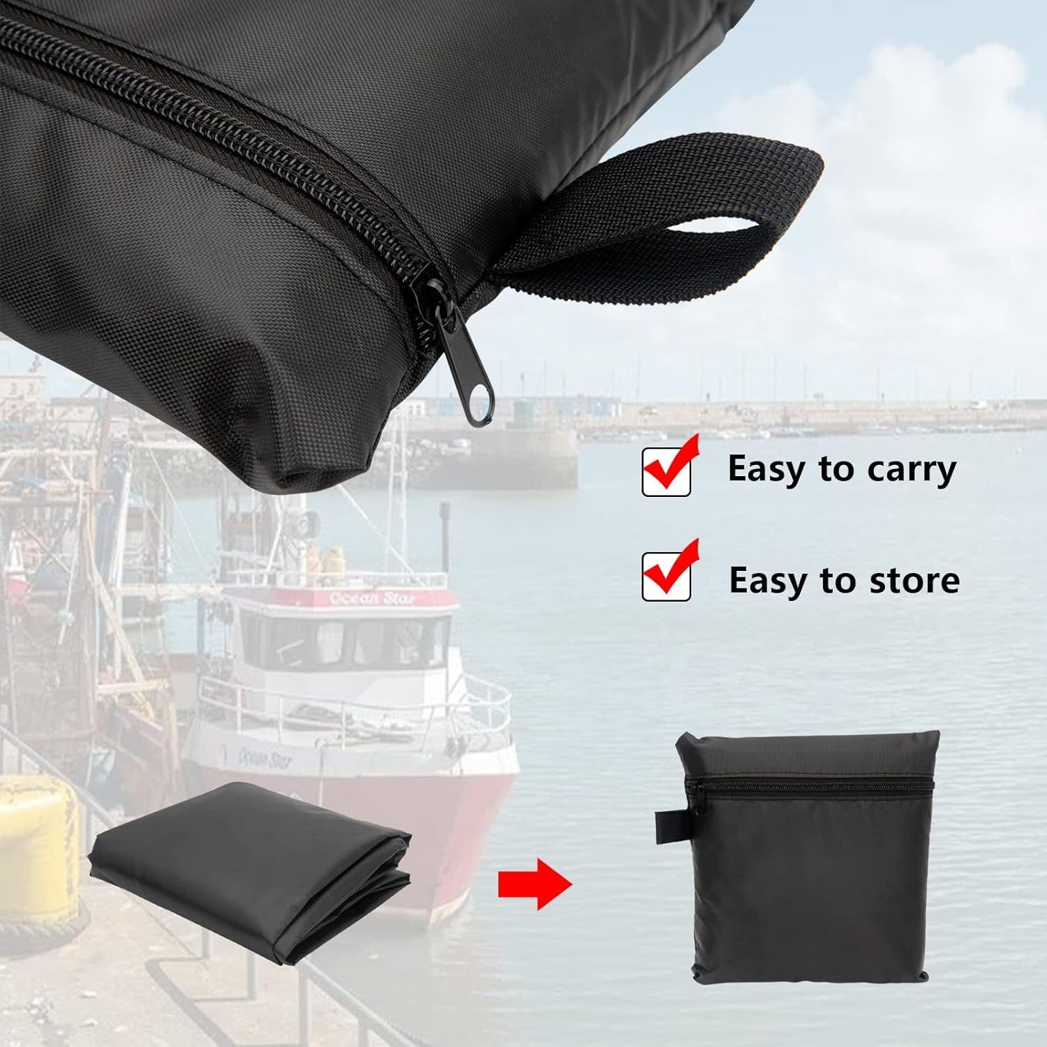 1pc housse de bateau à moteur  - Outboard Motor Cover Waterproof avis et prix