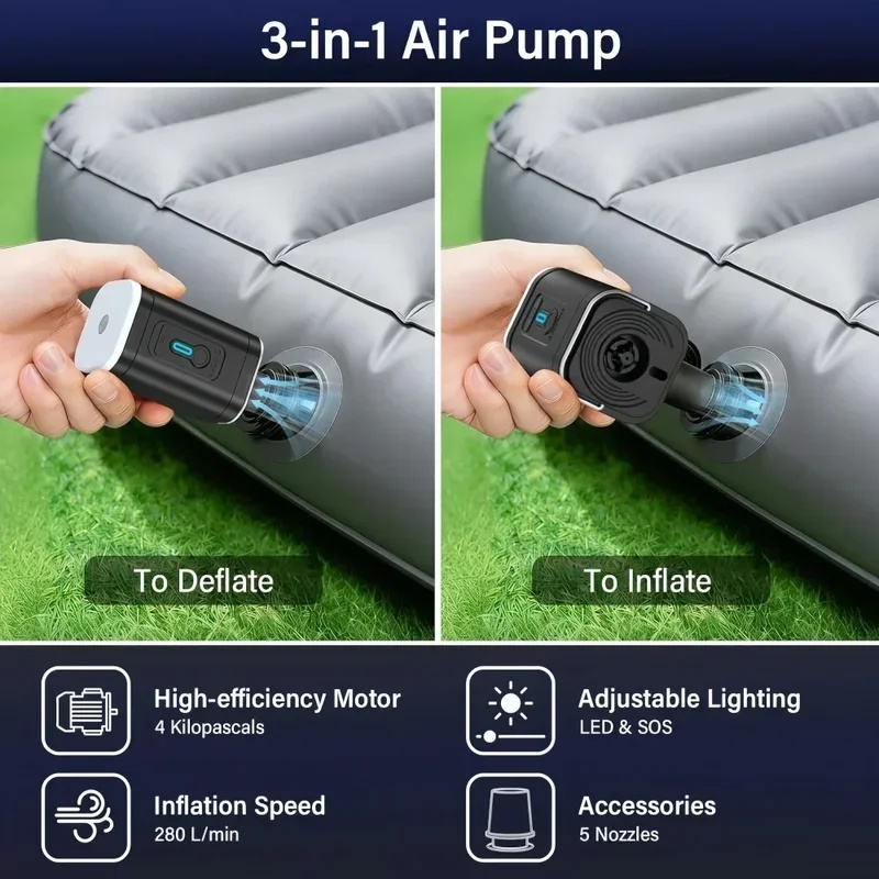 Mini pompe à air rechargeable  - Inflatable Boat Electric Pump avis et prix