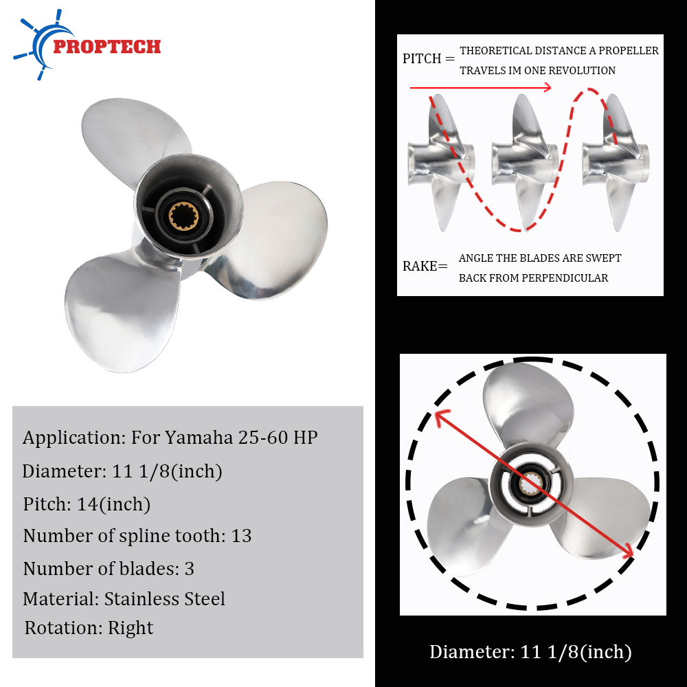 Hélice de bateau en acier inox - Outboard Motor Propeller Stainless avis et prix