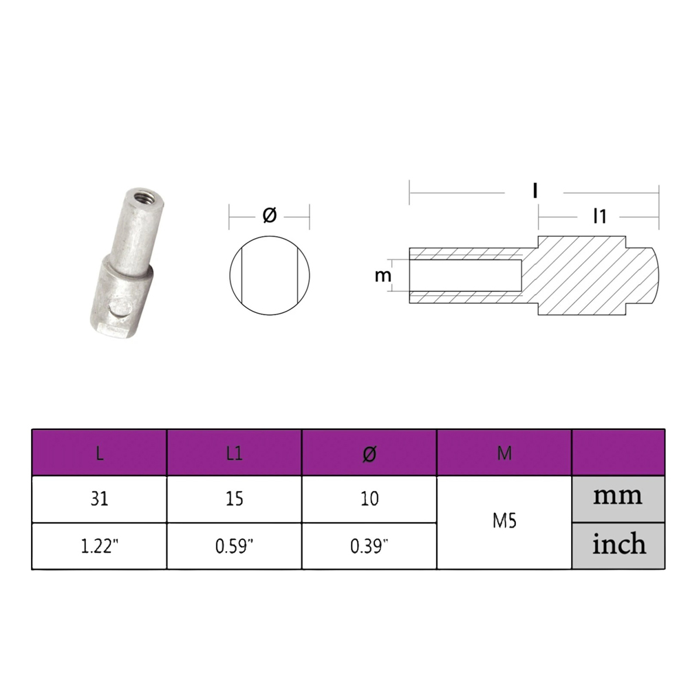 Anode 66M-11325 pour moteur ho - Outboard Motor 4 Stroke 15Hp avis et prix
