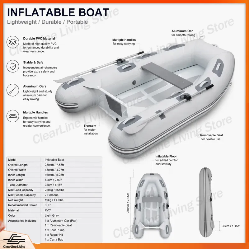 Bateau pneumatique mini 3M 3.3 - Inflatable Boat 3.3M Pvc avis et prix